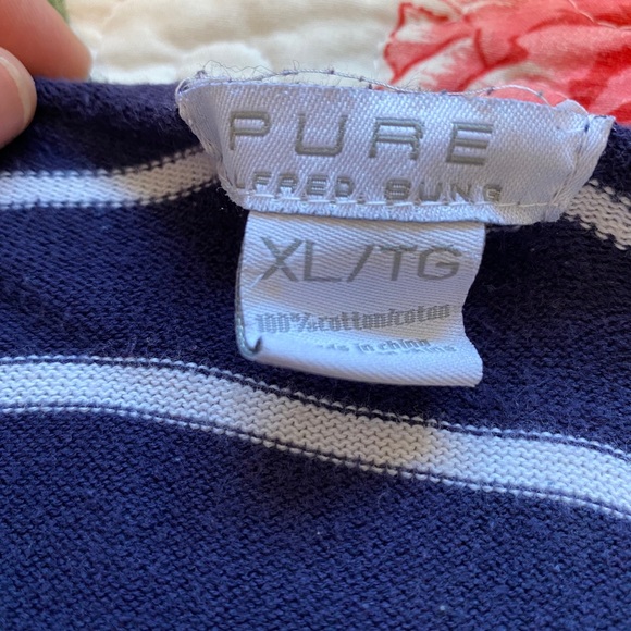 Striped White/Navy Sweater - Picture 3 of 3